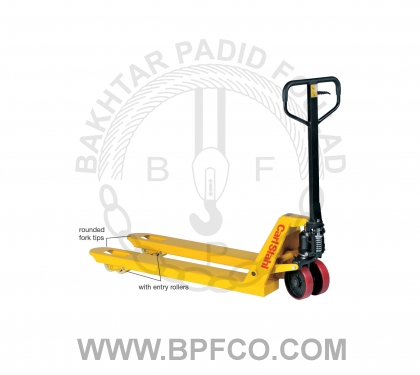 7785Hand pallet truck complying with European standards  manual stacker